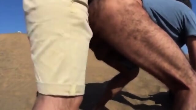 Bareback Outdoor Adventure With A Stranger On A Dune